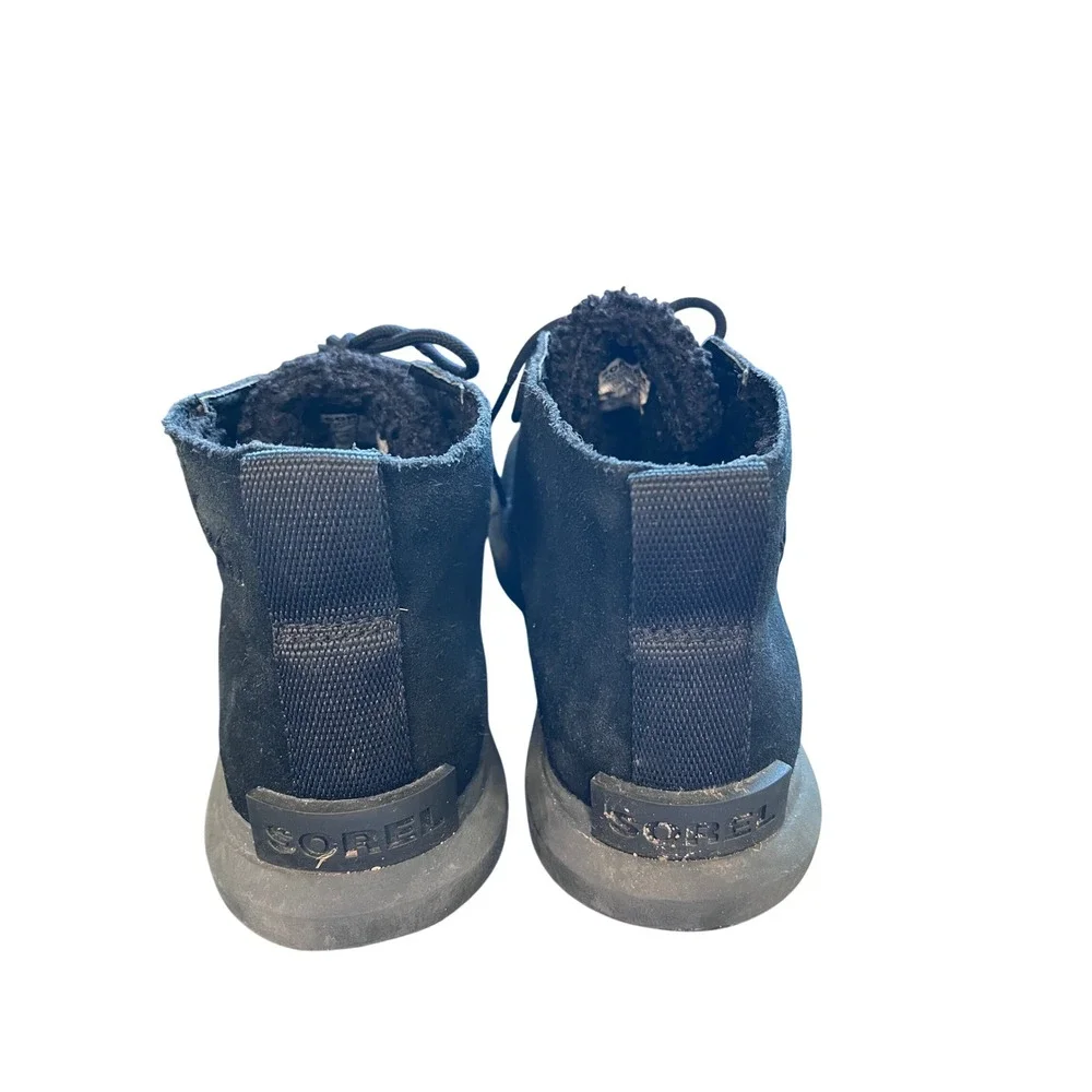 Sorel‎ Kinetic Breakthru Chukka Black Suede Waterproof Boots Womens 8